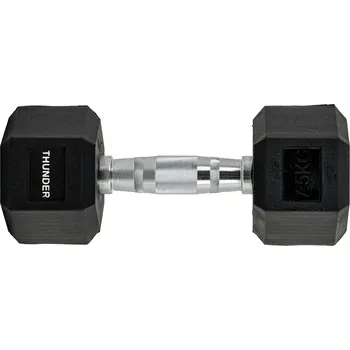 THUNDER Hexagonální činka Thunder HEX 7,5 kg 7,5kg ČERNÁ