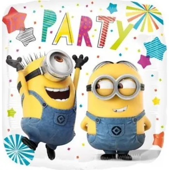 Balónek Foliový balonek čtverec Mimoni Party 43 cm