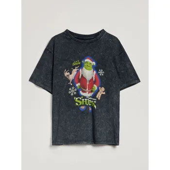 Dámská móda Vánoční tričko Shrek - S - House - černá - 007DW-99X