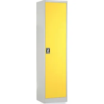 Zahradní skříň Univerzální kovová skříň, 50 x 40 x 185 cm, cylindrický zámek, žlutá - ral 1023