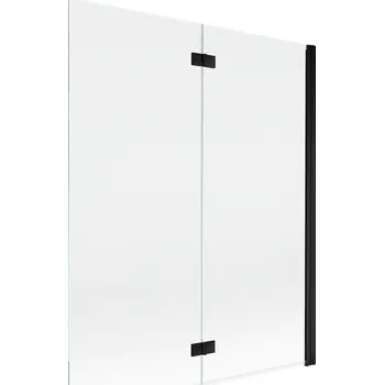 Vanová zástěna Mexen Mist sprchová zástěna 2-křídlová pravá 140 x 150 cm, transparentní, černá - 8A9-140-002-70-00-P Vanové zástěny
