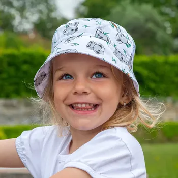 Kojenecká čepice ESITO | Dětský klobouk Koala - bílá / XS