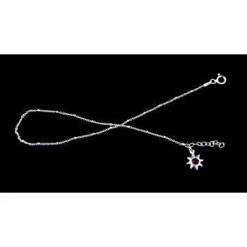 Řetízek Stříbrný řetízek na nohu - hvězdička 925/1000