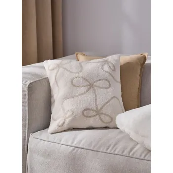 Povlak na dekorativní polštářek Sinsay - Povlak na polštář se vzorem bouclé - krémová - 926FS-01X - 926FS-01X-ONE