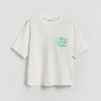 Chlapecké tričko Reserved - Tričko s potiskem - krémová - 093FH-01X - 093FH-01X-158