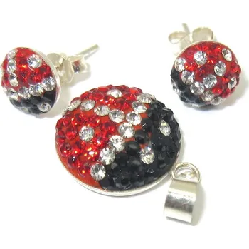 Souprava šperků Stříbrný set Swarovski berušky (925/1000)