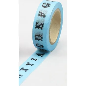 Lepicí páska Dekorační lepicí páska - WASHI pásky-1ks ABeCeDa v modré