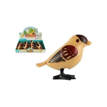 Figurka Ptáček skákací na klíček plast 11cm 12ks v boxu