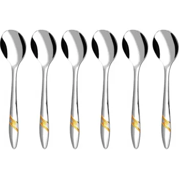 Příbor Lžíce na kávu pozlacená ROMANCE 6-dílná sada | TONER, 600537G6