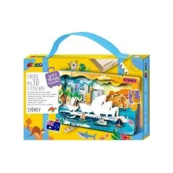 Dřevěná hračka Stwórz pejzaż miejski Sydney - puzzle drewniane 3D