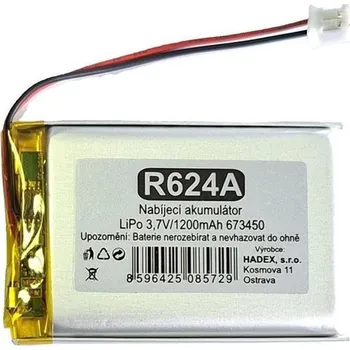 Baterie nabíjecí LiPo 3,7V/1200mAh 673450 HADEX