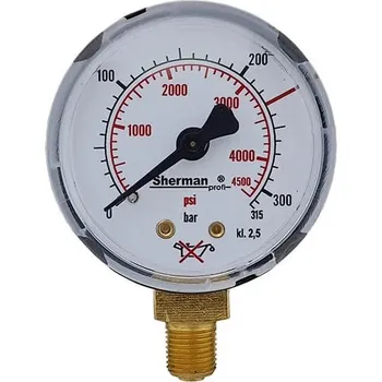 Sherman Manometr 50mm 315bar mini
