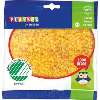 Dětské navlékací korálky Zažehlovací korálky - 6 000 ks - žluté