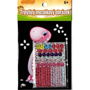 omalovánky Třpytivý mozaikový obrázek - Dino