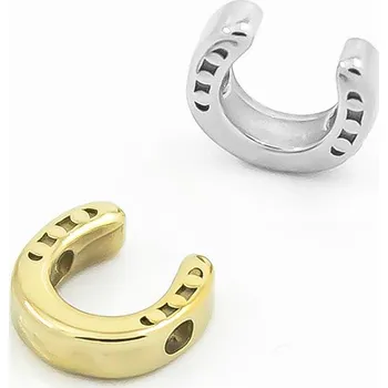 Materiál na výrobu šperku Černěný korálek podkova 10mm-1,8mm - 1Ks - Nerez RL