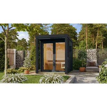 Sauna finská sauna KARIBU ARES 1 antracit / antracit LG4512