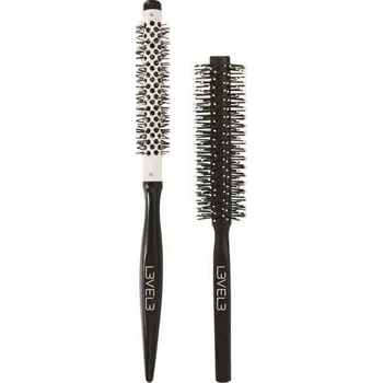 kartáč na vlasy L3VEL3 Round Brush Set - set kartáčů na foukání vlasů, 2ks
