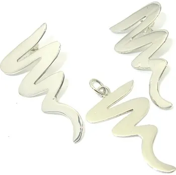 Souprava šperků Stříbrná souprava set bez kamínku