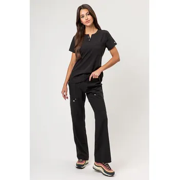 Dámský overall Dámská lékařská souprava Dickies EDS NXT (halena Round Neck, kalhoty Wide Leg) černá