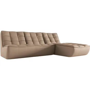 Pohovka Maison Heritage Tmavě béžová kožená rohová pohovka Moni 246 cm, pravá