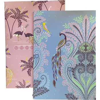 Sara Miller London Savannah sada 2 zápisníků A5 linkované 15x21cm 64 stran luxusní designové s ptáčky
