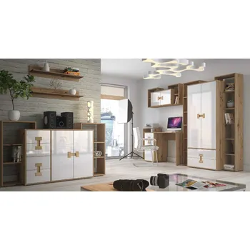 Dětsný nábytek Domel Dětský pokoj Index 4 Barevné provedení dveří: Šedý lesk, Úchyty Domel: Černé