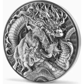 Stříbrná mince African Lion vs Chinese Lion 2 oz 2022