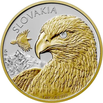 Stříbrná mince 1 oz Orel 2025 Zlacený