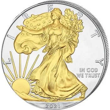 U.S. Mint Stříbrná mince 1 oz U.S. Eagle Typ 1 Pozlacená