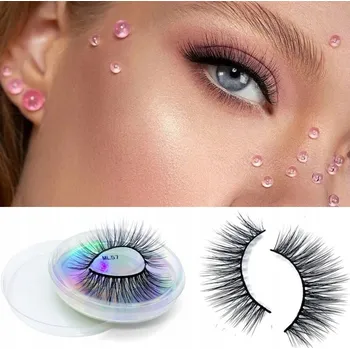 Péče o řasy a obočí Umělé Řasy na Pásku Hedvábné 6D Černé Husté Dlouhé Měkké