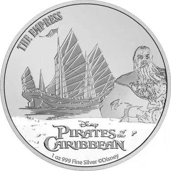 Stříbrná mince 1 oz Pirates of the Carribean - The Empress 2021 BU Piráti z Karibiku - Císařovna