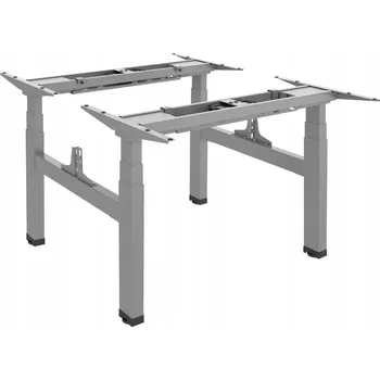 Psací stůl Obdélníkový psací stůl ergo office 170 x 135 x 128 cm, odstíny šedé