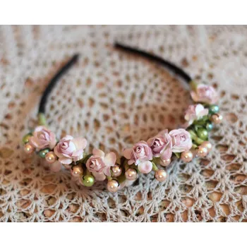 Čelenka Čelenka do vlasů Růžovofialkové růžičky