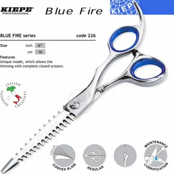 Kadeřnické nůžky VÝPRODEJ: Kiepe THREE STARS Blue Fire series 226/6 "