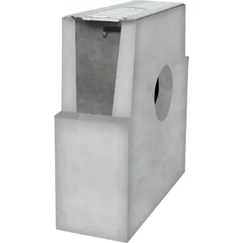 Sběrná betonová vpusť BIELBET A15 s pozinkovanou mříží 333 x 130 x 380 mm 160 mm