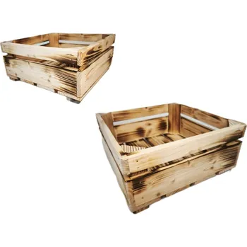 Úložný box bedýnka PV4 vysoká s opalem 26x26x11 DŘEVO