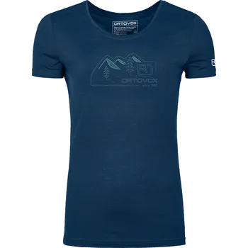 Dámské tričko Ortovox 150 Cool Vintage Badge T-shirt Women's Barva: Deep Ocean, Velikost: XL