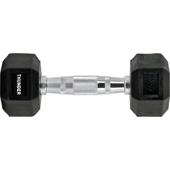 THUNDER Hexagonální činka Thunder HEX 2,5 kg 2,5kg ČERNÁ