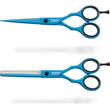 Kadeřnické nůžky Kiepe Neon Scissor Set - set nůžek na stříhání 5.5&quot; a efilačních nůžek, 5,5&quot; 2480.5 (5.5&quot;) Blue Ocean - modré