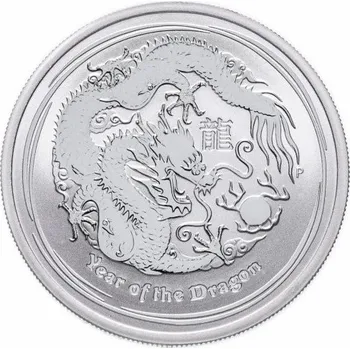 Stříbrná mince 1/2 oz Rok Draka 2012