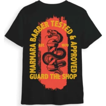 Pánské tričko Marmara Barber T-Shirt Black Snake - černé barber tričko - HAD L - LARGE