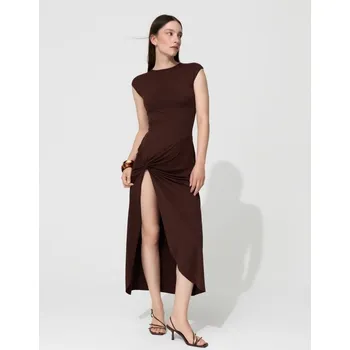 Dámské šaty Maxi šaty - S - House - hnědý - 815GC-88X