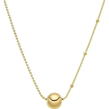 Náhrdelník Dámský stříbrný zlacený kuličkový náhrdelník 41-46 cm STNAH0268F