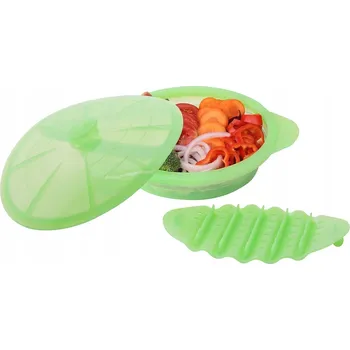 Silikonový obědový box / miska pro vaření v páře v mikrovlnné troubě
