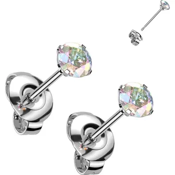 Náušnice Steel Edge Titanové náušnice pecky se zirkony SET23ER01-AB Průměr mm: 3mm