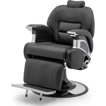 Kadeřnické křeslo Barber křeslo EMPEROR - matná černá