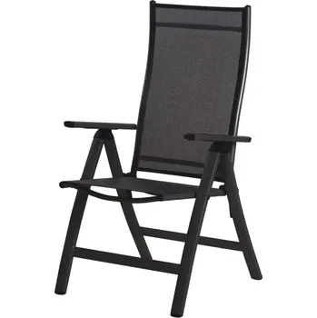 Sun garden LONDON zahradní polohovací křeslo hliníkové - černé + antracit