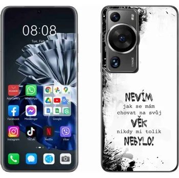 Pouzdro na mobilní telefon Gelový kryt mmCase na Huawei P60 Pro - vtipný text 14 bílé pozadí