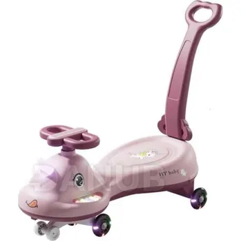 Odrážedlo LED odrážedlo Swing FIX S1 s rukojetí - Max. 65 kg - růžové