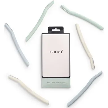Břitva na holení VÝPRODEJ: Ennva 1916 Eyebrow Razors - žiletky na úpravu obočí, 6 ks/bal